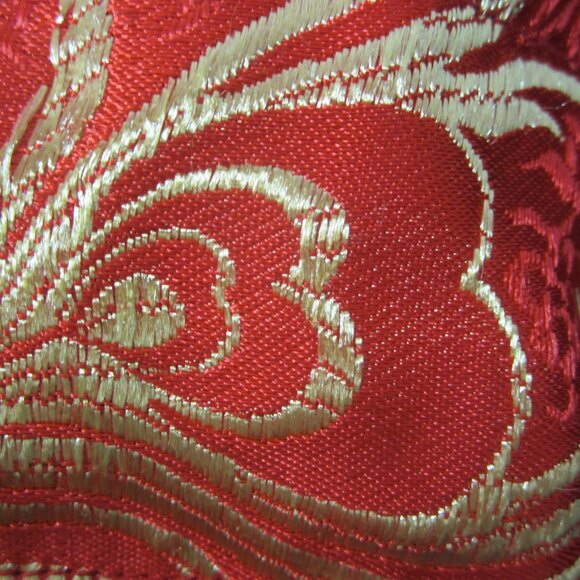 Vtg Chicos 1 Women M Blue Denim Jacket Red Gold Floral Embroidered Pewter Button - Picture 10 of 12